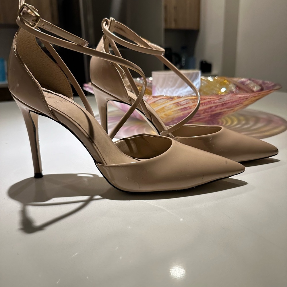 Nude strappy heels from Aldo